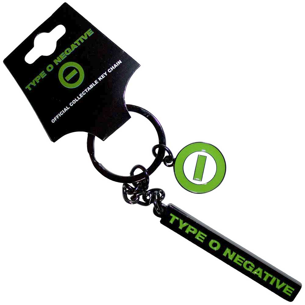 Type O Negative - Text Logo Sleutelhanger - Zwart/Groen